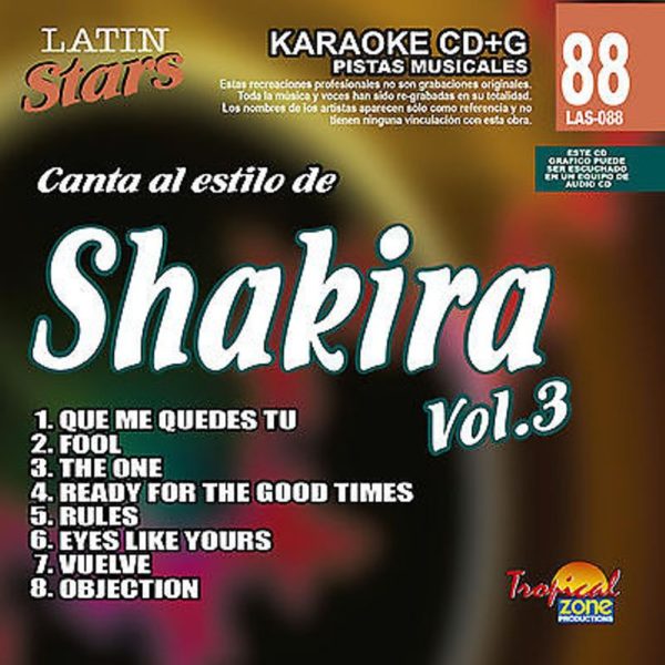 Shakira Vol. 3 LAS 088 Karaoke Lovers