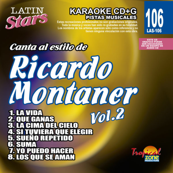 Ricardo Montaner Vol .2 LAS 106 Karaoke Lovers