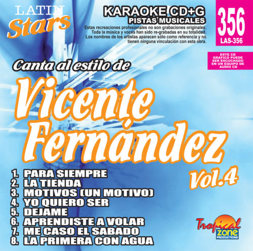 Vicente Fernandez Vol. 4 LAS 356 Karaoke Lovers