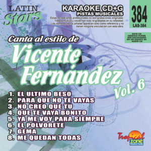 Vicente Fernandez Vol. 6 LAS 384 Karaoke Lovers