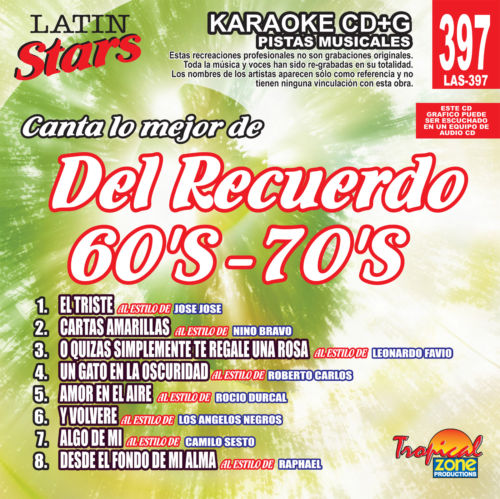 Del Recuerdo 60'S-70'S LAS 397 Karaoke Lovers