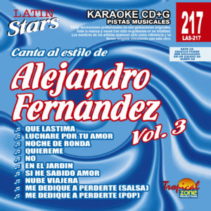 Alejandro Fernandez Vol. 3 LAS 217 Karaoke Lovers