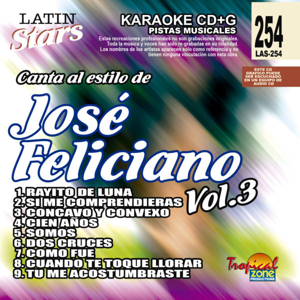 Jose Feliciano Vol. 3 LAS 254 Karaoke Lovers