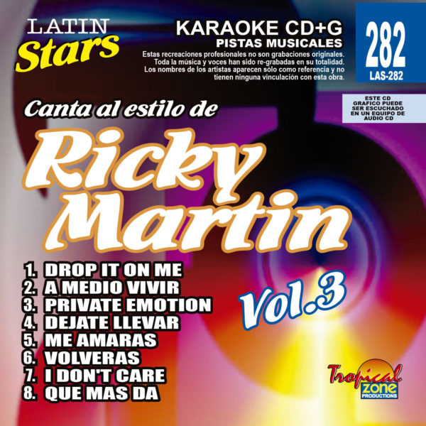 Ricky Martin Vol. 3 LAS 282 Karaoke Lovers