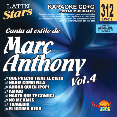 Marc Anthony Vol. 4 LAS 312 Karaoke Lovers