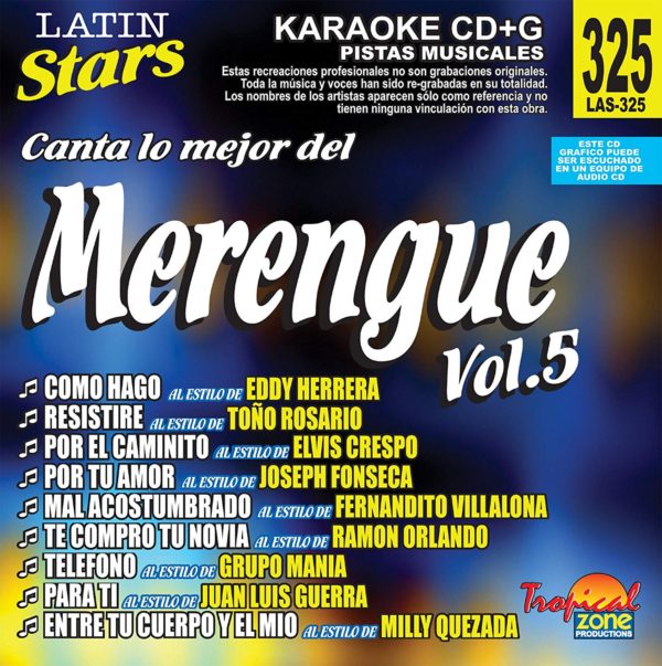 Merengue Vol. 5 LAS 325 Karaoke Lovers