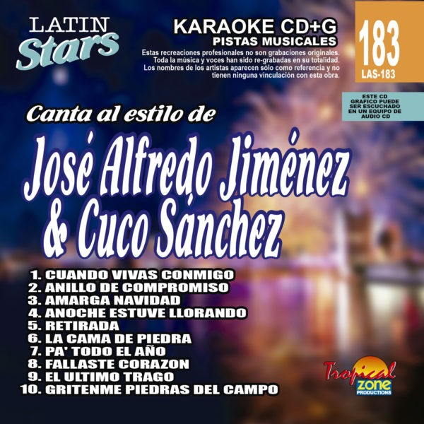 Jose Alfredo Jimenez & Cuco Sanchez LAS 183 Karaoke Lovers